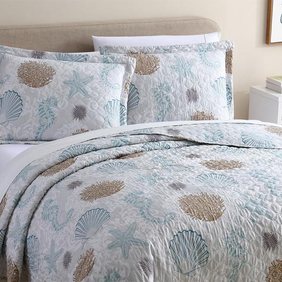 cxmicrotex Luxus Seashell Előmosott ágytakarók és paplankészlet