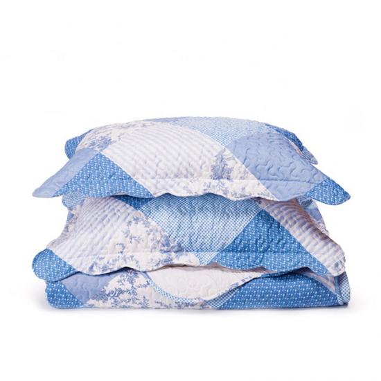 cxmicrotex Blue Rose nyomott paplankészlet Patchwork ágynemű