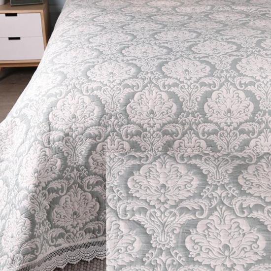 cxmicrotex Medallion Jacquard Quilt Lace Trim ágytakaró